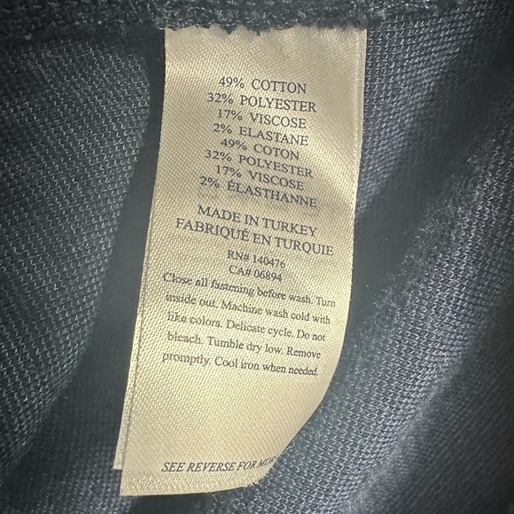 Faherty Legend Sweater Quarter Zip Navy Blue Twill Size Large - Picture 5 of 6